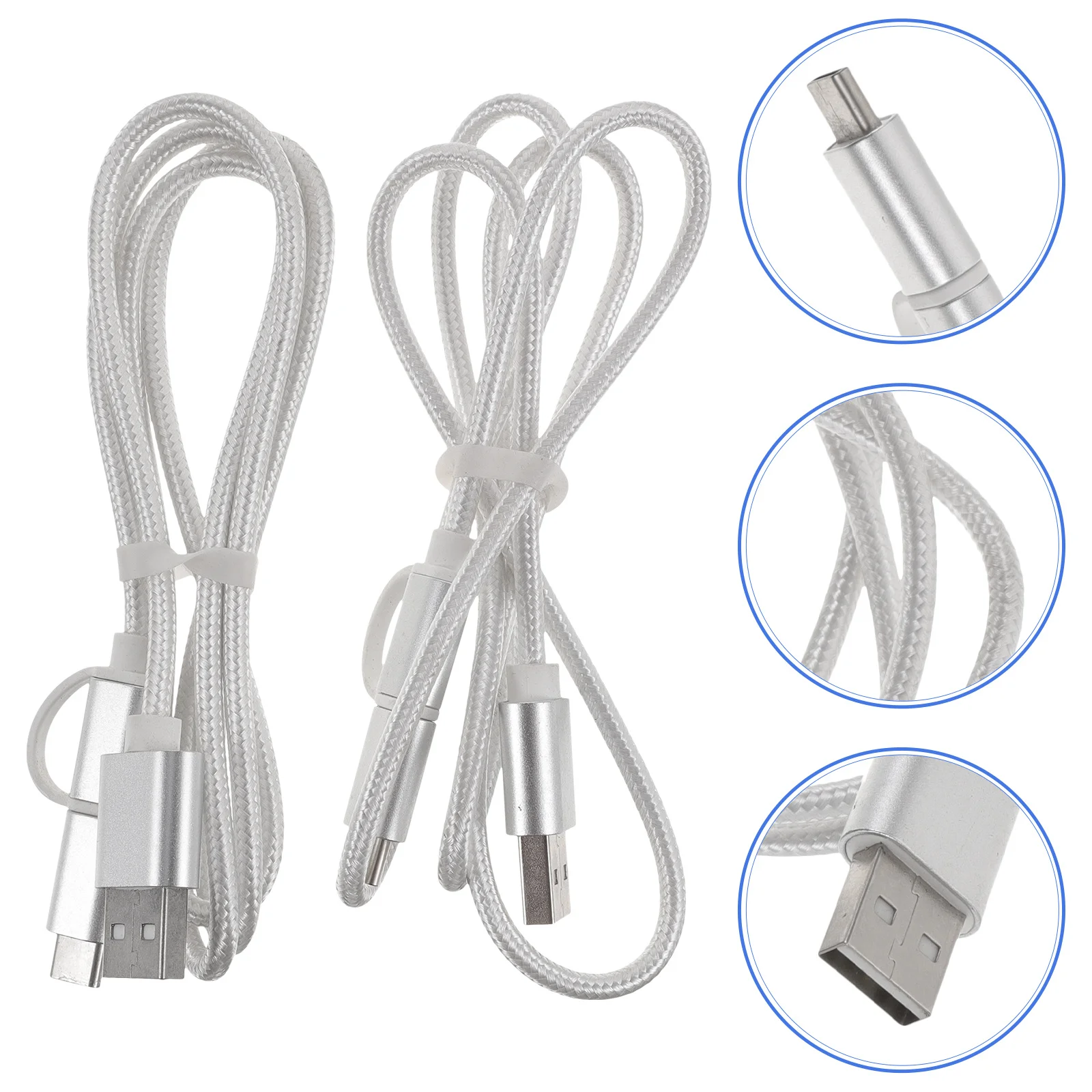 

2Pcs Fast Charging Data Cables Heavy Duty Braided USB Type C Cords Portable Charging Cable for Phone Tablet Power Bank Travel