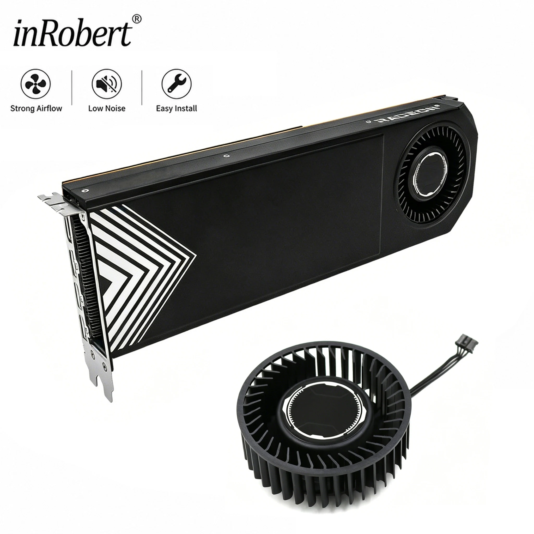 

For ASROCK RX 7900 XT 7900XTX CREATOR Video Card Fan PLB07525B12HH RX7900XT RX7900XTX Graphics Card Replacement Fan