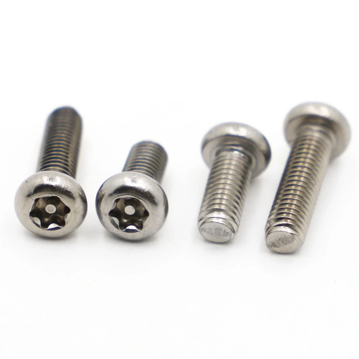 A2-70 304 Stainless Steel Six Lobe Torx Button Round Head with Pin Tamper Proof Security Screw Bolt M2 M2.5 M3 M4 M5 M6 M8 M10