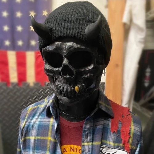 Gorro de cuerno de diablo para Halloween, gorro de punto suave, cálido, invierno, otoño, divertido gorro de Hip Hop para interiores y exteriores, gorros a prueba de viento y frío