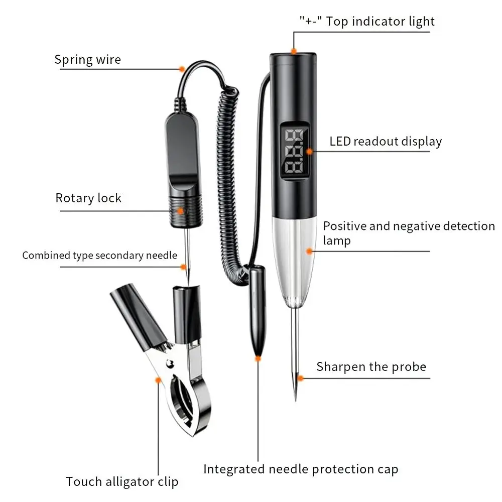 Naprawa samochodów napięcie w samochodzie Tester obwodów długopis LED sonda cyfrowy wyświetlacz mocy narzędzie diagnostyczne do samochodów długopis