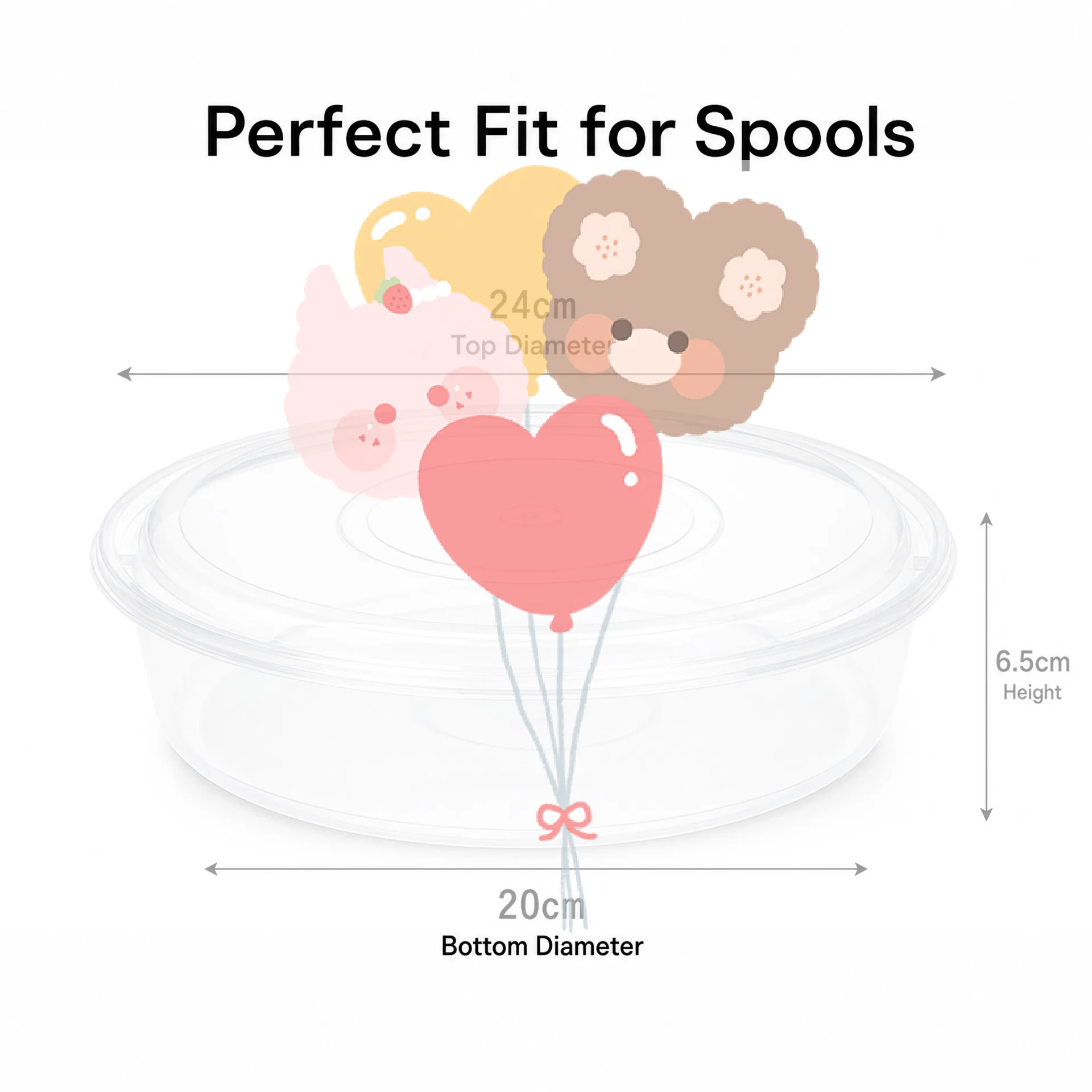 10Pcs Transparent PP Spool Storage Box Large Round Filament Organizer 3D Printing Consumables Storage Container