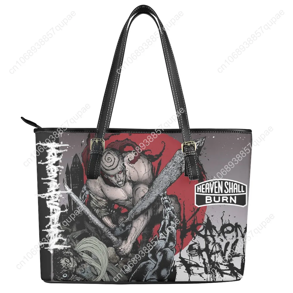 

Heaven Shall Burn Metal Band Custom Handbag Womens Mens Personalized Tote Bag Shoulder Bag Busines Leather Purse Travel Bag Gift