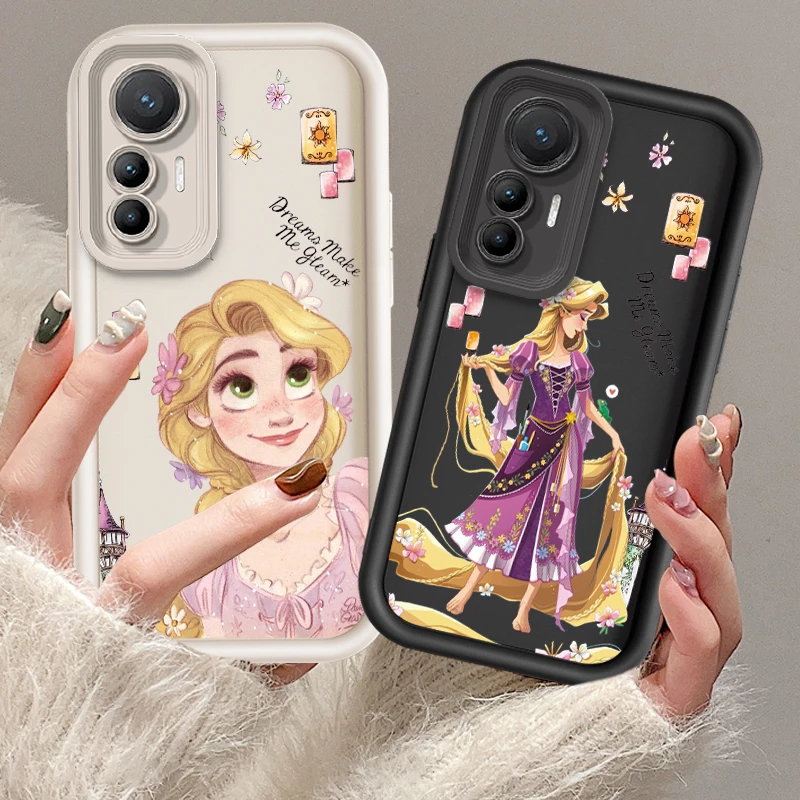 Princess Tangled Rapunzel Eye Ladder For Xiaomi MI 14 12T 11 Lite Poco M3 X5 X4 F5 F4 F3 F2 GT Pro 5G Back Phone Case