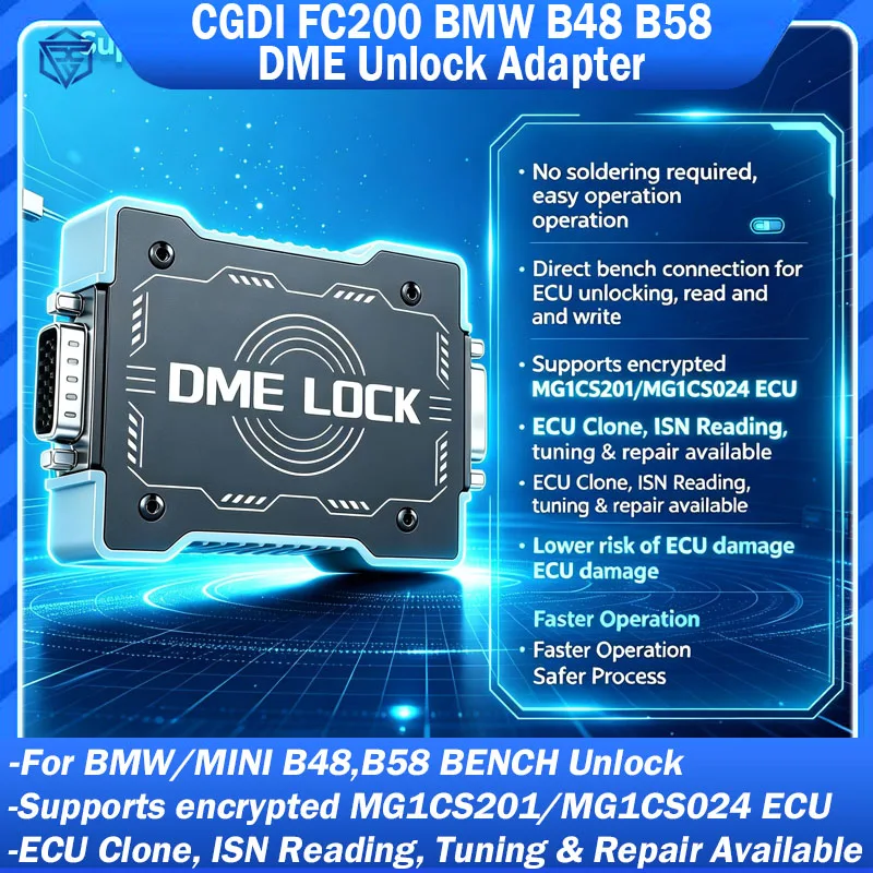 CGDI FC200 B48 B58 ECU Unlock Adapter for BMW For MINI MG1CS024 MG1CS201 ECU Clone ISN Reading Tuning Repair via BENCH
