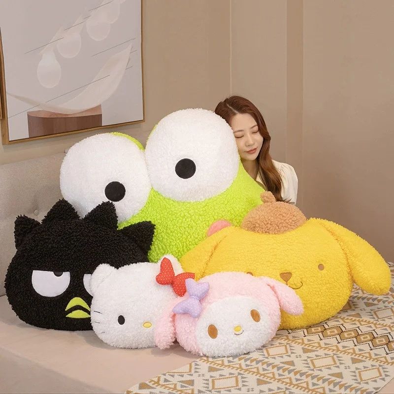 

50CM Animation Hello Kitty My Melody Kero Kero Keroppi Cartoon Plush Doll Pillow PP Cotton Stuffed Doll Kawaii Ornament Gift