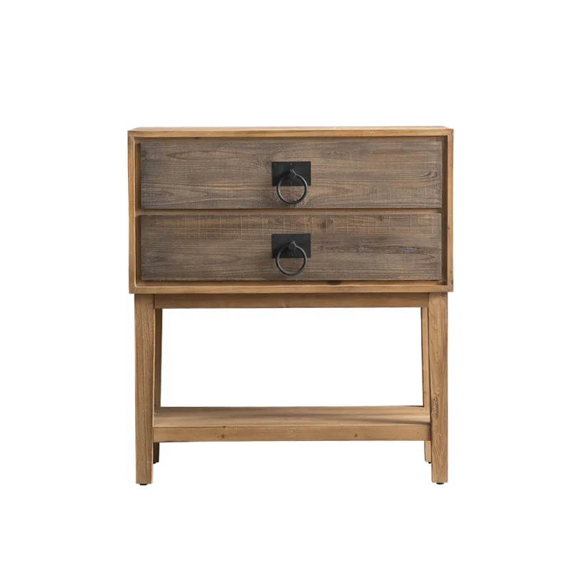 

Retro solid wood chest, bedroom, living room, entrance against the wall, low cabinet, old storage cabinet