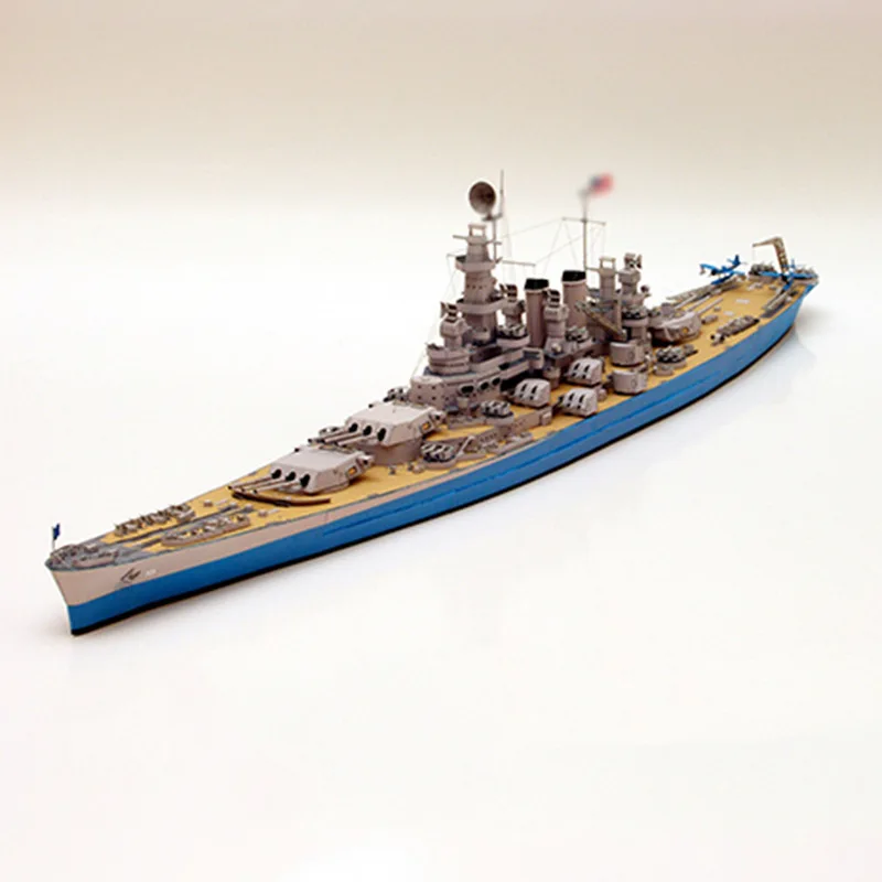 Paper Ship Model DIY 1:400 North Carolina Class Battleship Paper Model Battleship Model Puzzle Toy