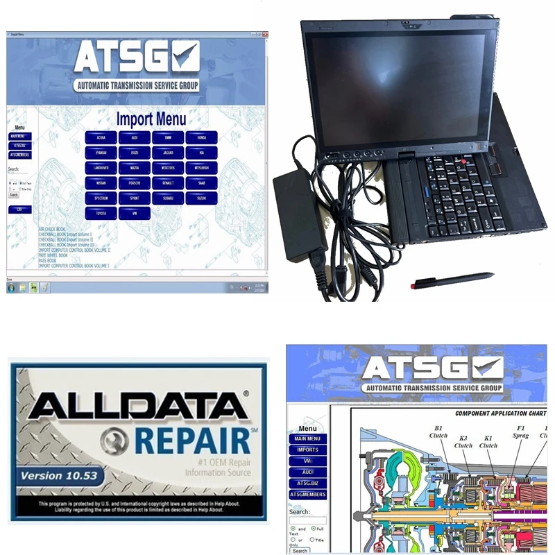 

Программное обеспечение Alldata Auto Repair в 90% новом ноутбуке i5 Cpu X220T Все данные 10.53 Mit5 ATSG 2012 Программное обеспечение 1 ТБ HDD