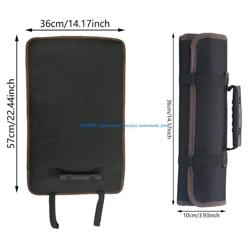 367D Water Resistant Utility Roll Bag With 18 Pockets Suitable For Tool Organization&Easy Transport Efficient Tool Management