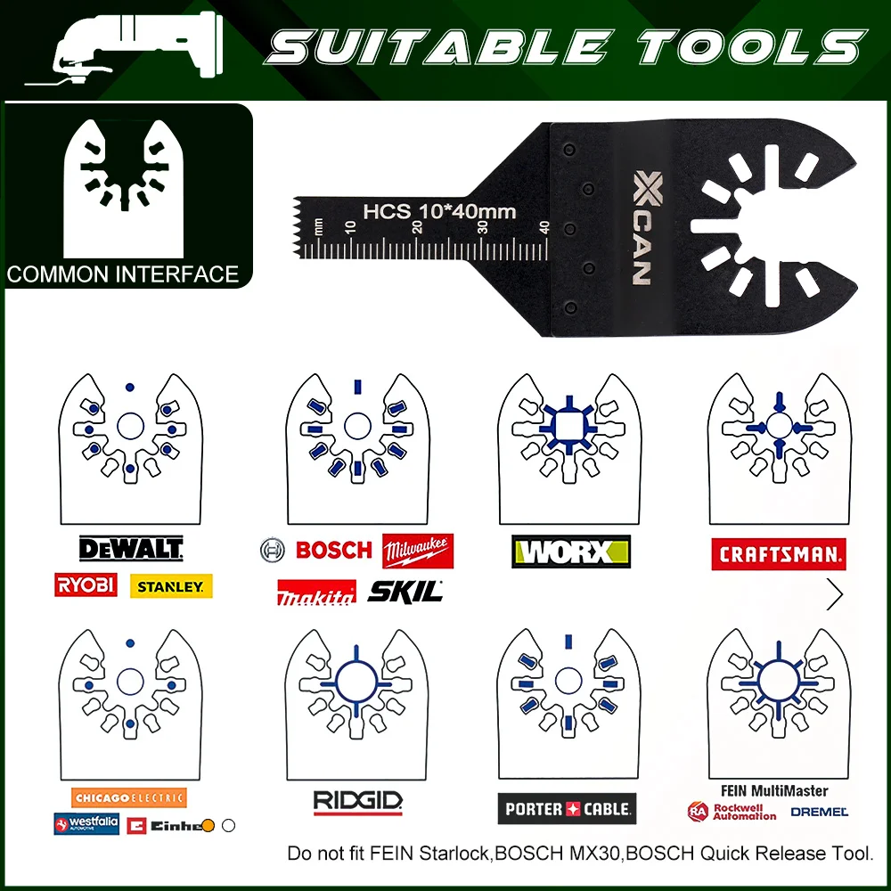 ใบเลื่อยอเนกประสงค์ XCAN 1/10/20/50 ชิ้น ใบเลื่อยเหล็กกล้าคาร์บอนสูง แบบปลดเร็ว สำหรับตัดโลหะ ไม้ พลาสติก