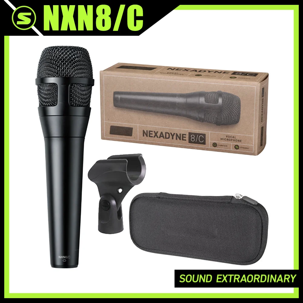 Nexadyne8 Nexadyne 8/c NXN8/C micrófono de mano Vocal dinámico cardioide para estudio de grabación de canto en vivo con Estuche de transporte