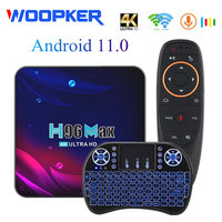 Woopker H96 MAX Smart TV Box Android 11 Rockchip RK3318 4K  HD Media Player 2.4G/5G Dual Wifi Bluetooth Google Voice Set Top Box
