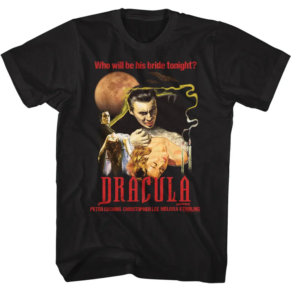 

Hammer Horror Dracula Movie Who Will Be His Bride Tonight Men's T Shirt