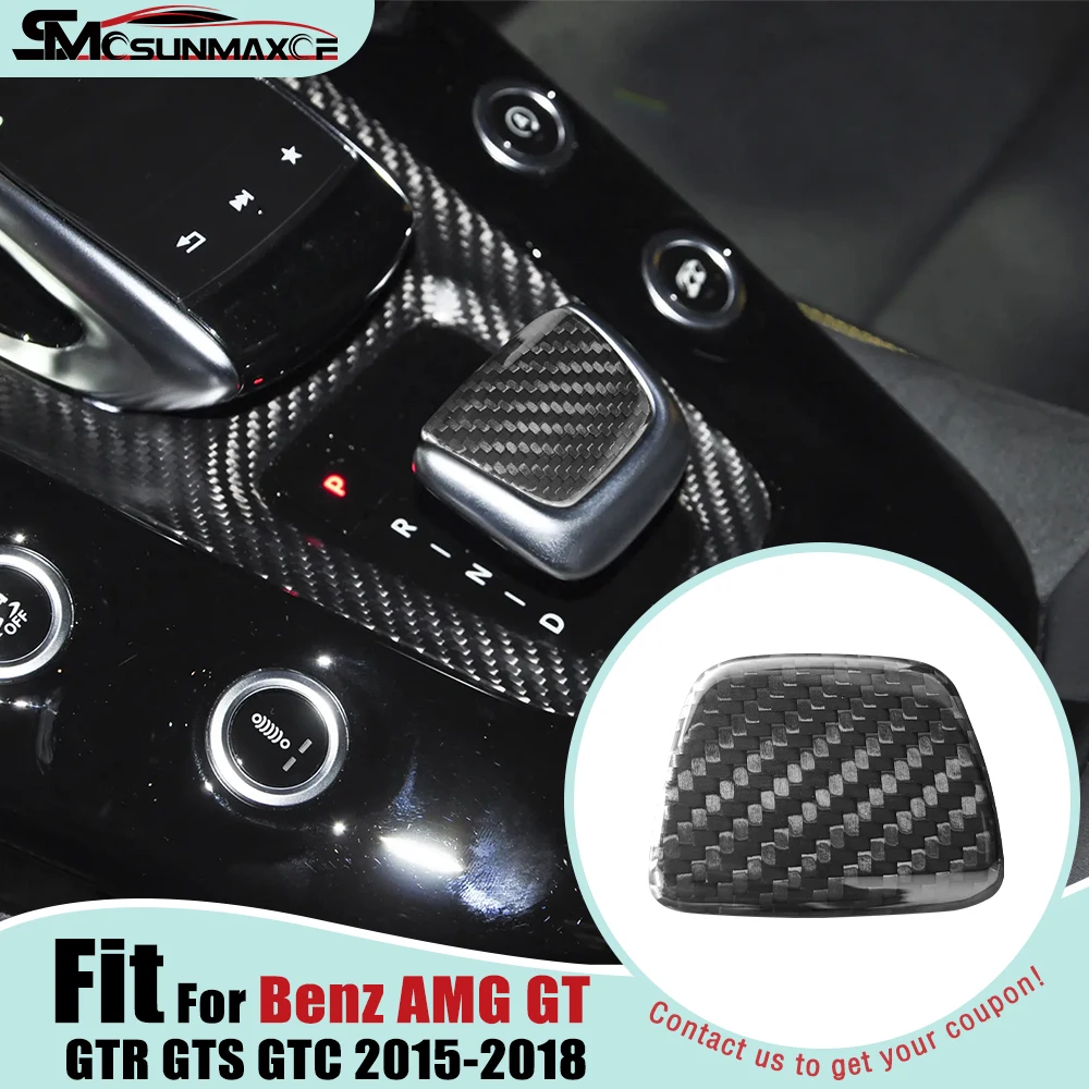 

Углеродное волокно, центральная консоль, ручка переключения передач, накладка, наклейка, аксессуары для интерьера C190 R190 для Benz AMG GT GTR GTS 2015-2018