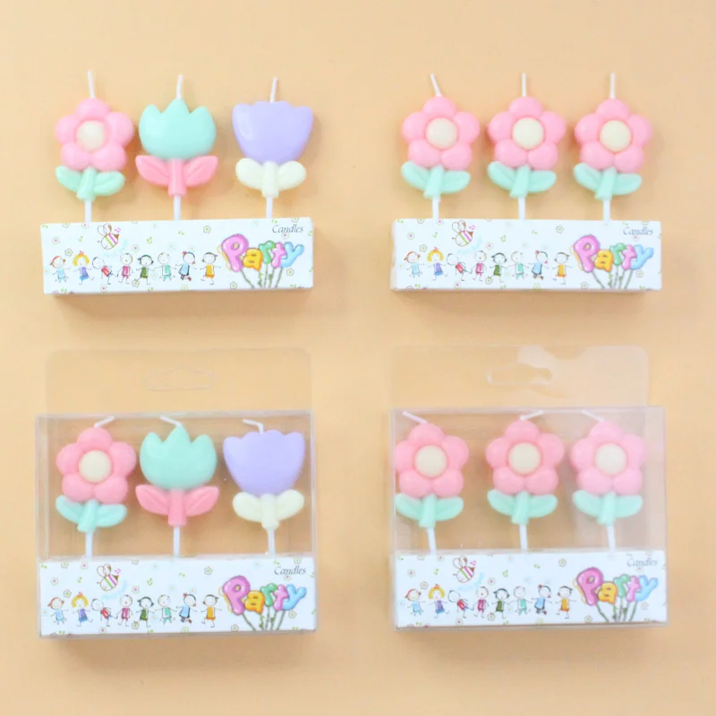 Birthday Decoratinos Candle Surprises Wedding Cake Decoration Flower Candle Girl Sparkles Halloween Home Christening Candles