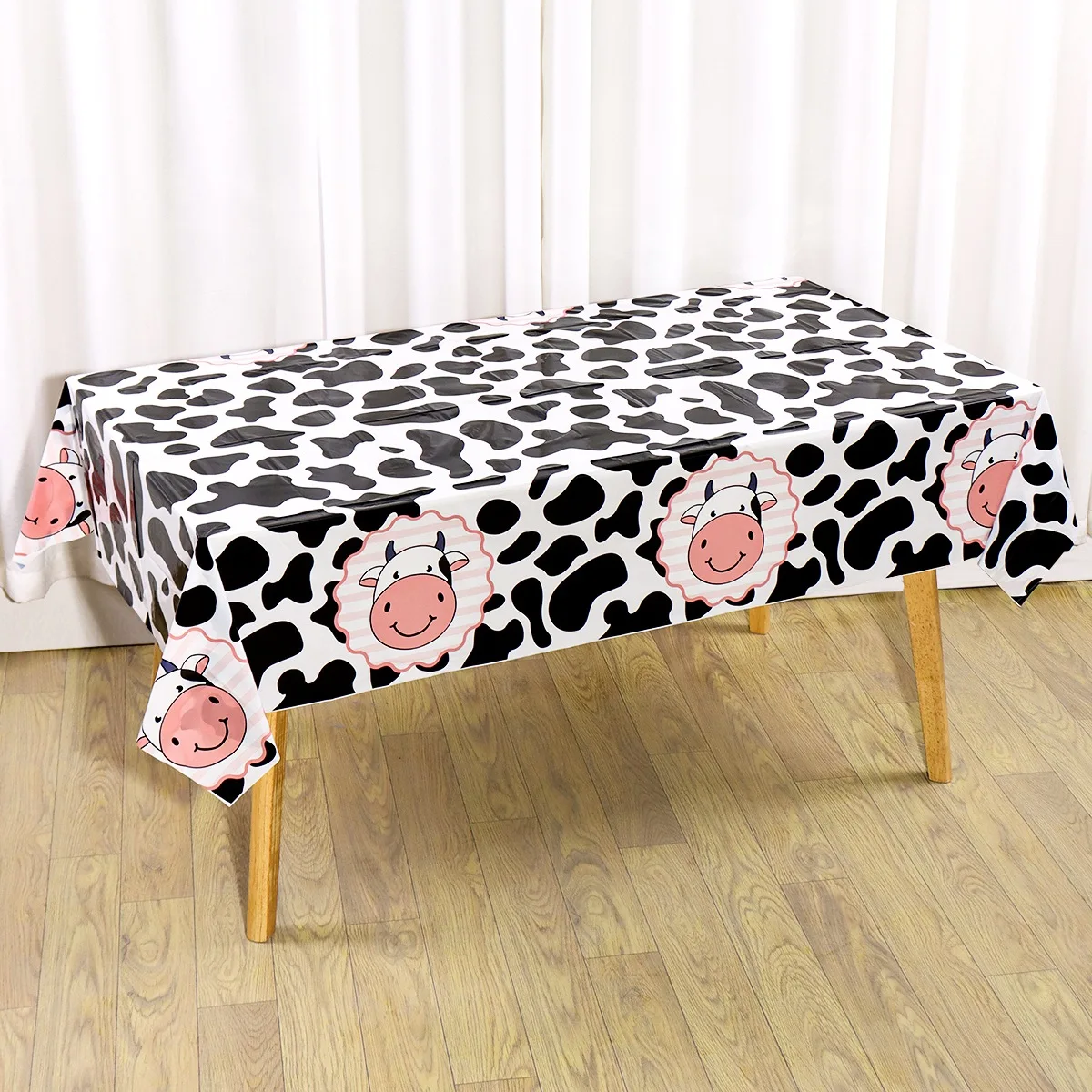1pc Cartoon Theme Disposable Plastic Party Table Cover for Wedding Birthday Party Home Room Festive Party Picnic Decor