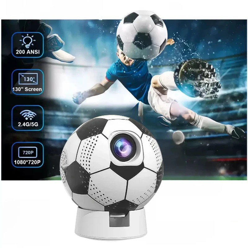

Q8 Mini Projector - Auto Focus, WiFi6 & Bluetooth, 360° Rotation, HD Home Theater Projector