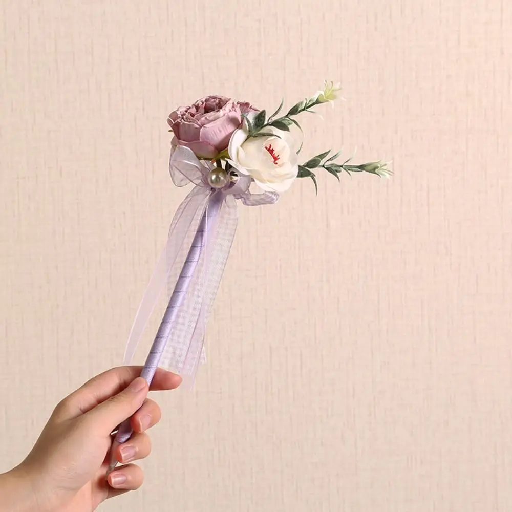 Quick Dry Gifts For Teacher Super Fairy Rose Flower Gel Pen Writing Signing Pen Simulation Flower Pen School Office Supplies