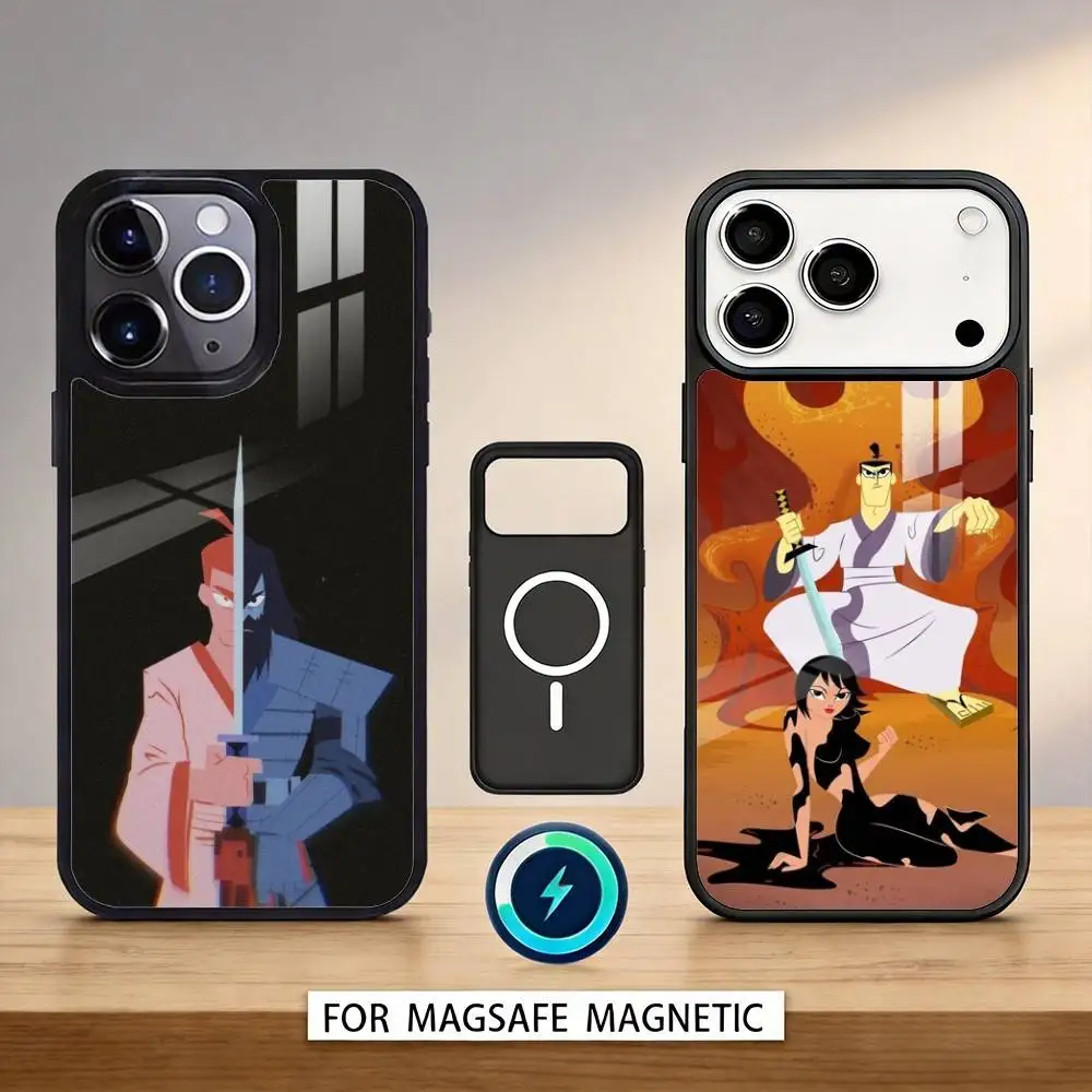 

S-Samurai J-Jack Phone Case Magnetic For iPhone17 16 15 14 13 12 Pro Max For Magsafe Wireless Charging Cover