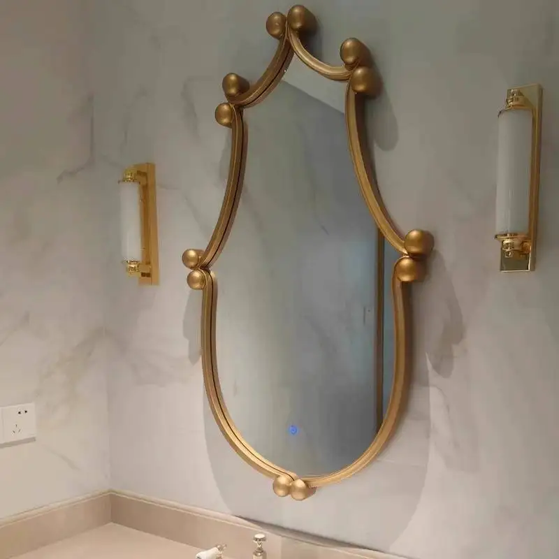 Living Room Unbreakable Mirror Decorate Big Dress Wood Aesthetic Wall Art Home Luxury Vintage Espejos Para Pared Miroir