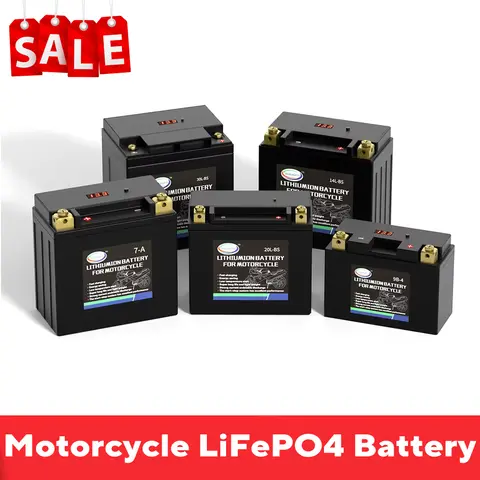 Motorcycle Battery 12V LiFePO4 Lithium Phosphate Ion with BMS Voltage Protection For BMW,Halley, Augusta,KTM,Honda,Suzuki,Yamaha