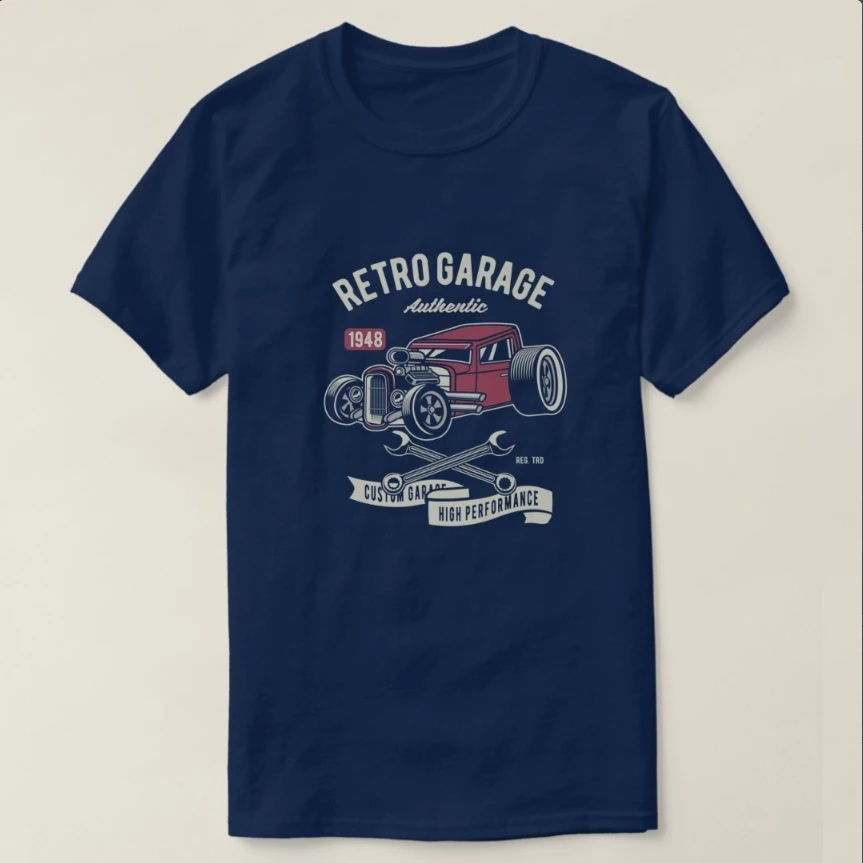 Retro Garage Vintage American Motors Hot Rod Muscle Car T-Shirt 100% Cotton O-Neck Short Sleeve Summer Casual Mens T-shirt