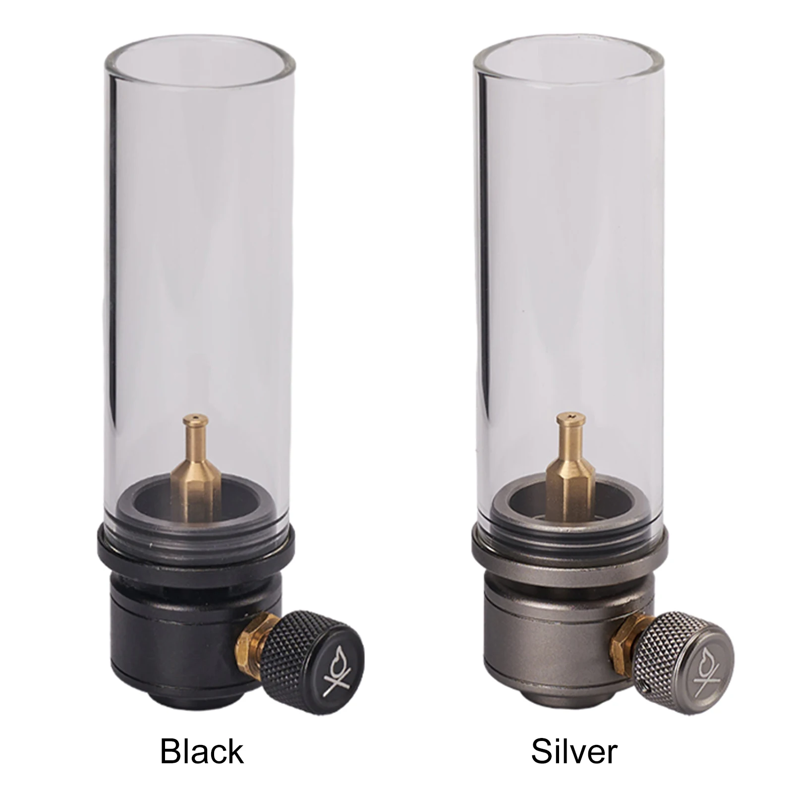 Portable Tent Lantern Glass Lampshade Gas Atmosphere Lamp with Screw On Gas Tank Candle Lantern Energy-saving for Camping Picnic