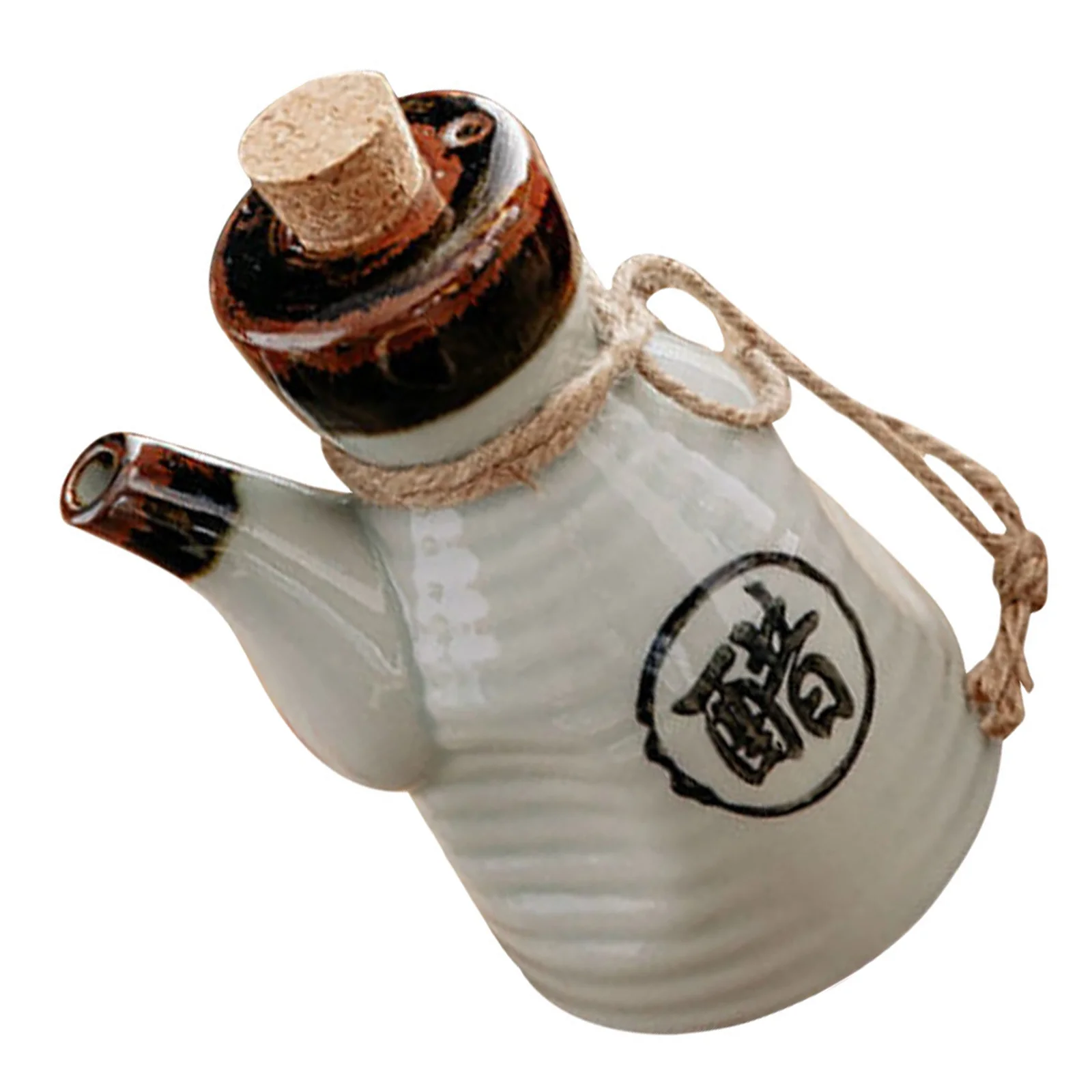 

Japanese Style Ceramic Condiment Bottle Smooth Sealed Spice Jar High Temperature Resistance Kitchen Sauce Container for Oil
