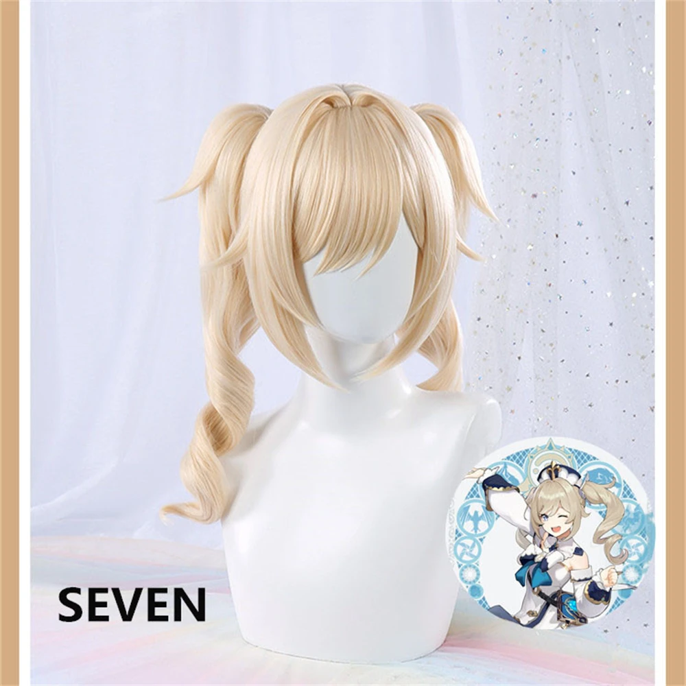 Genshin Impact Cosplay Game Barbara Cosplay Wig Woman Hair Cosplay Wigs