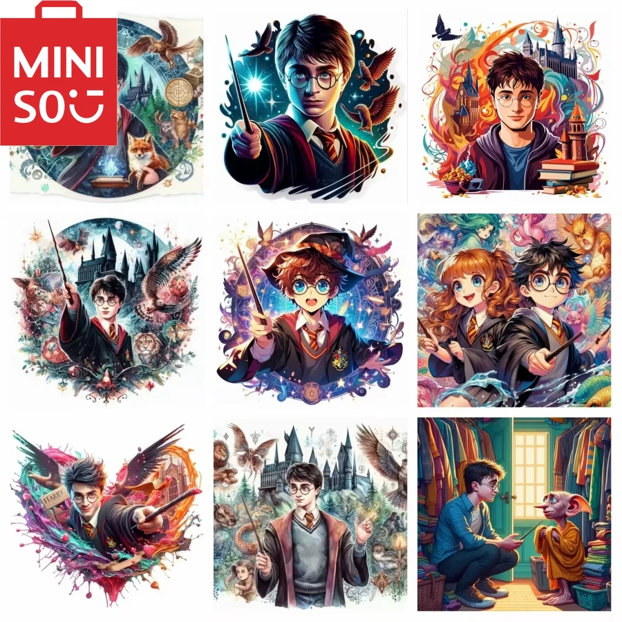 MINISO 5D DIY dibujos animados Harry Potter con búho Castillo mosaico de diamantes Hogwarts misterio mundo mágico punto de cruz decoración del hogar