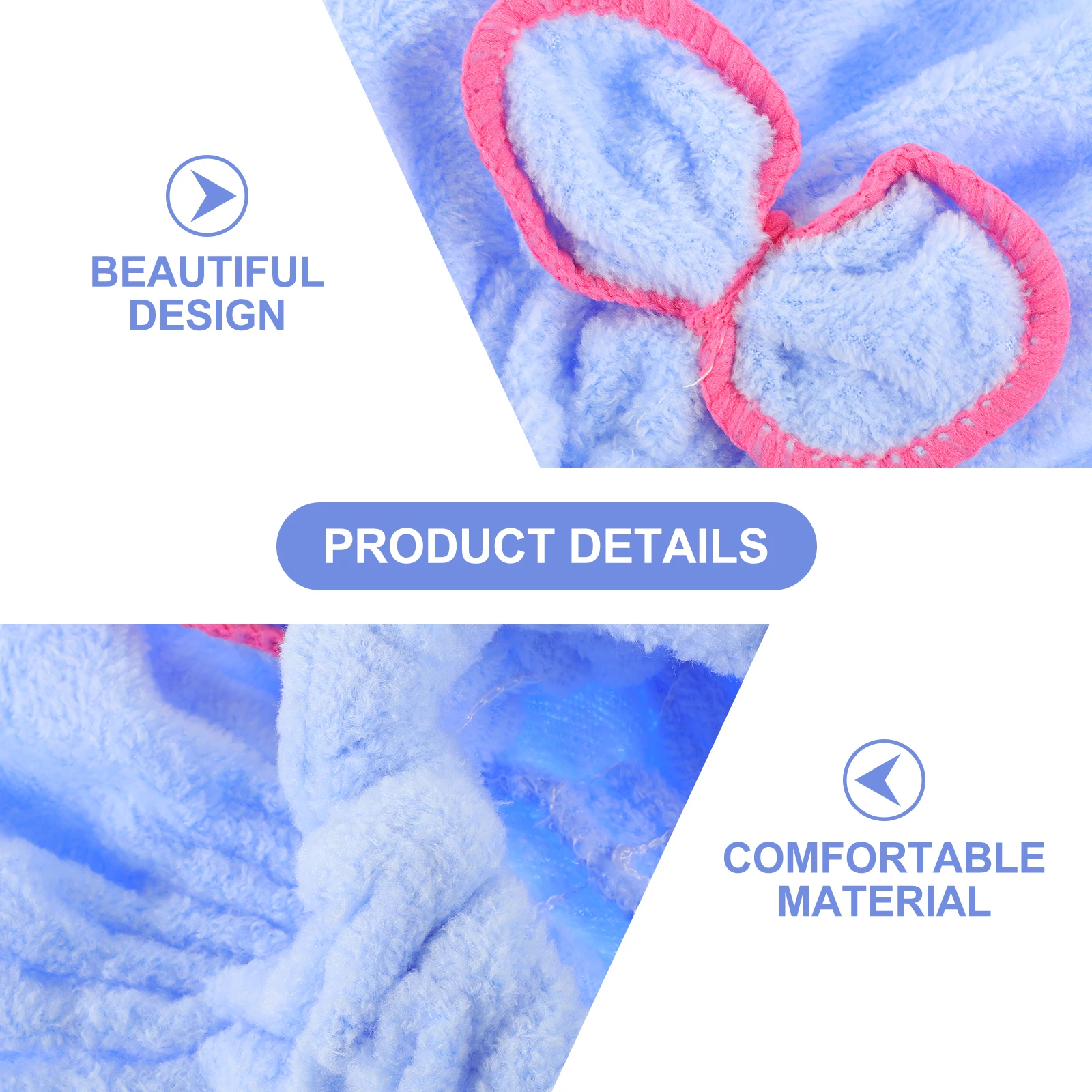 

Premium Hair Drying Cap Coral Fleece Dry Bathing Gym Travel Elastic Microfiber Shower Cap Face Washing Towel Set Home