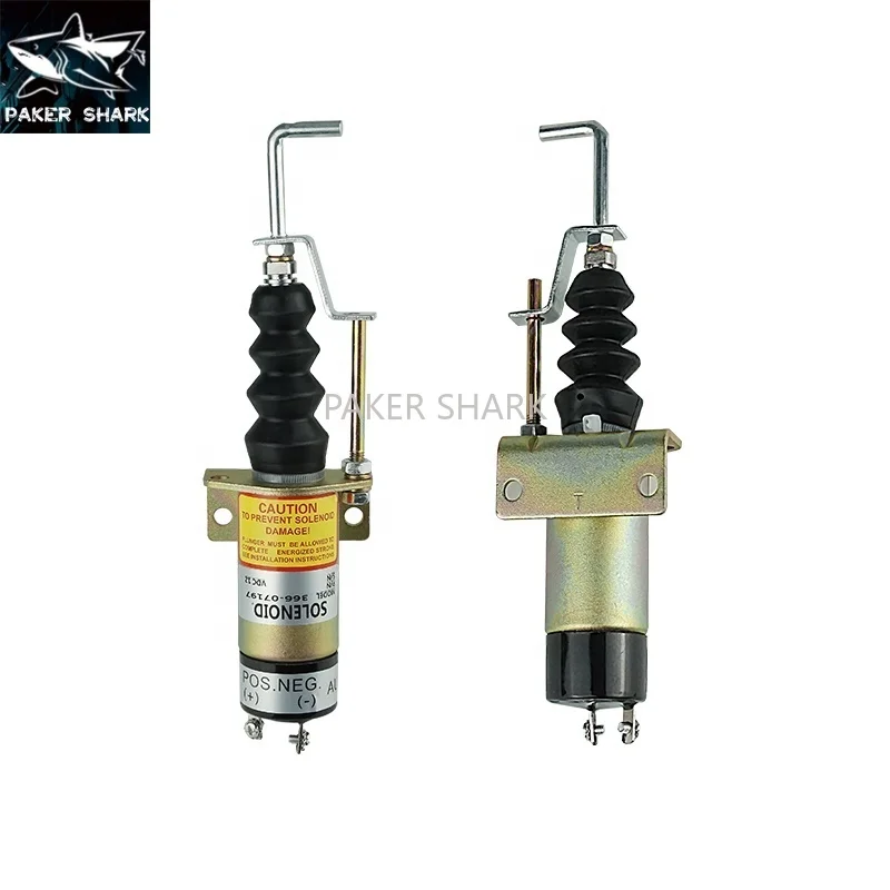 

36607197 366-07197 36607198 для дизельного двигателя, соленоид отключения топлива, двухтактный генератор, электромагнитный клапан 12 В 24 В, экскаватор