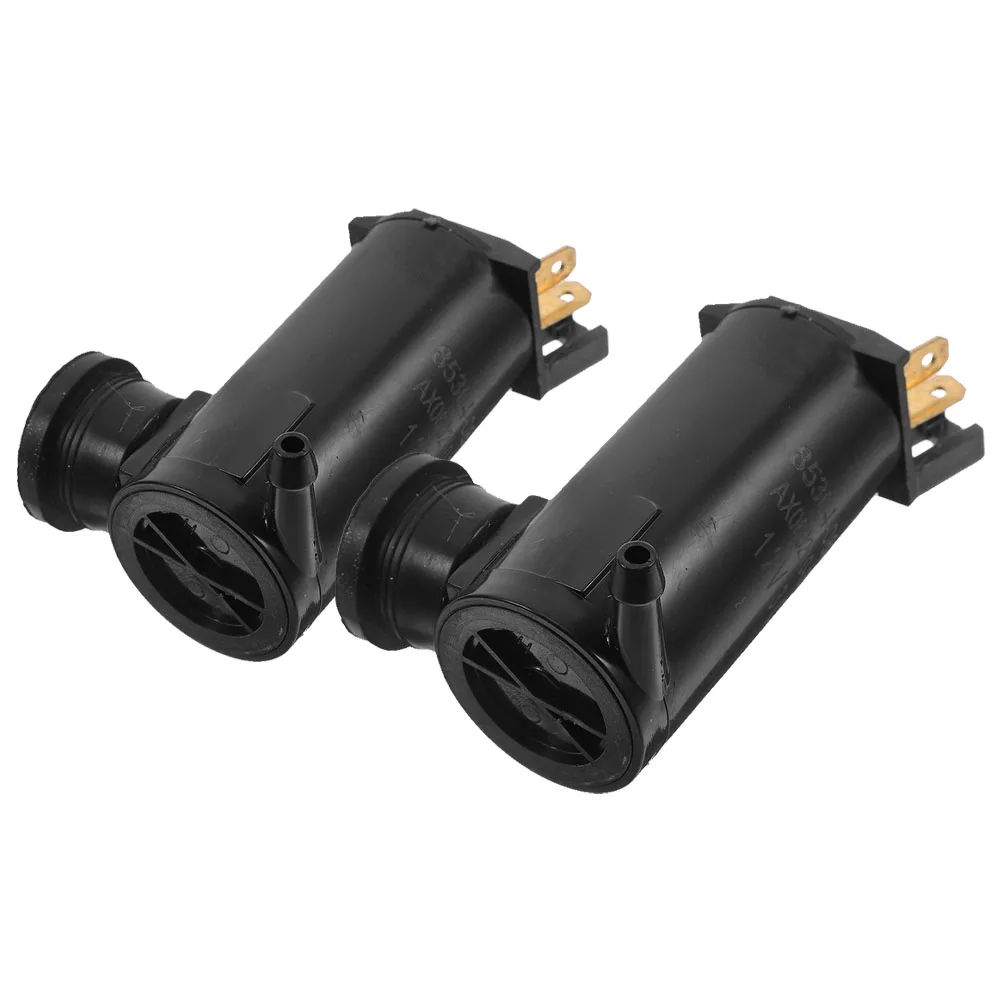 

2pcs Windshield Washer Pump Large Hole High Efficiency Spraying Electric Motor For Car Van Universal Fit Hydraulic Pump Motor