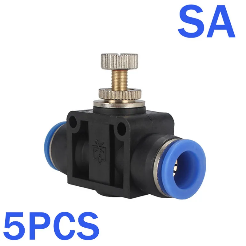 5PCS Pneumatische Fitting Rohr Luft Anschluss Rohr Schnell Release Fitting Push-In Schlauch Kunststoff 4/6/8/10/12mm Luft Schlauch Anschlüsse