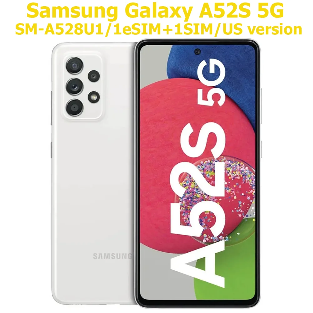 Samsung Galaxy A52S 5G Android smartphone 6.5-inch AMOLED 64MP quad camera NFC4500mAh Samsung smartphone US version unlocked