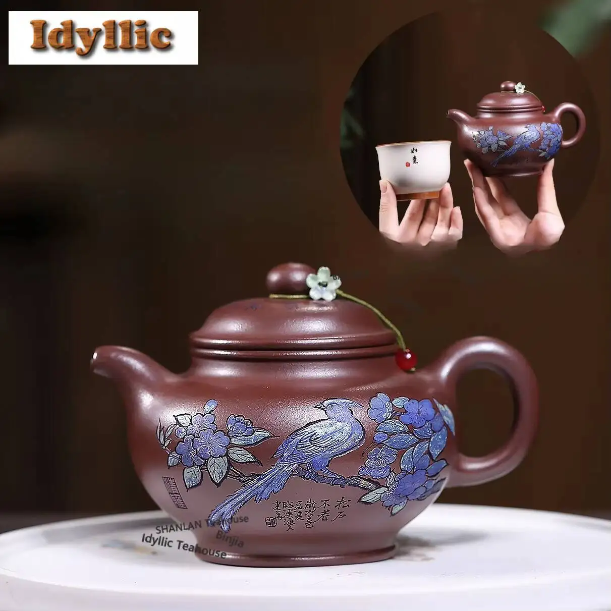 320ml Classic Yixing Purple Clay Teapots Handmade Duozhi Magpie Pot Raw Ore Mud Kettle With Strainer Chinese Zisha Teaset Gifts