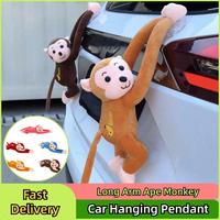 Car Pendant Long Arm Ape Monkey Plush Toys Quick Release Creativity Hanging Monkey Gibbon Monkey Doll Pendant Car Accesorios