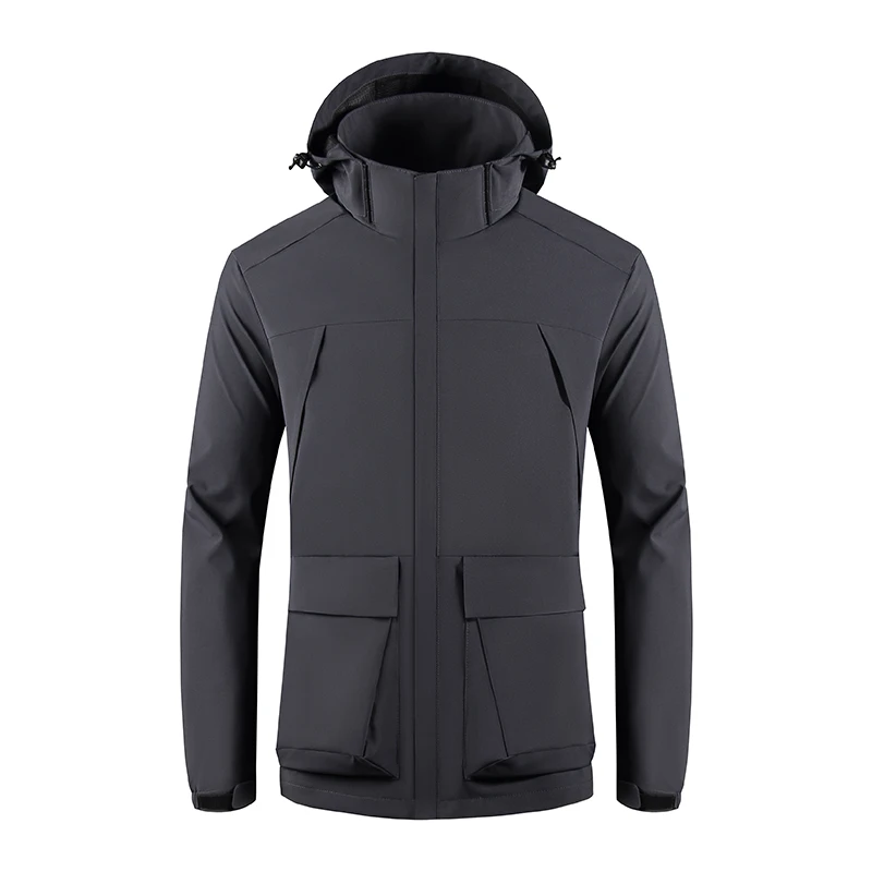 

Spring Autumn Men's Jacket Casual Sports Windproof Waterproof Warm Durable coat Detachable Hooded Outdoor Sweating Windbreaker