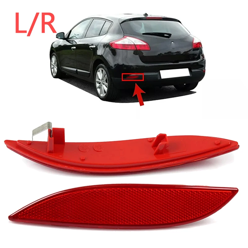 

1Pc Car Bumper Reflector Strip Cover Left/Right For Renault Megane MK3 MK 3 Signal Light Reflective Lamp Lens 265650004R 3805