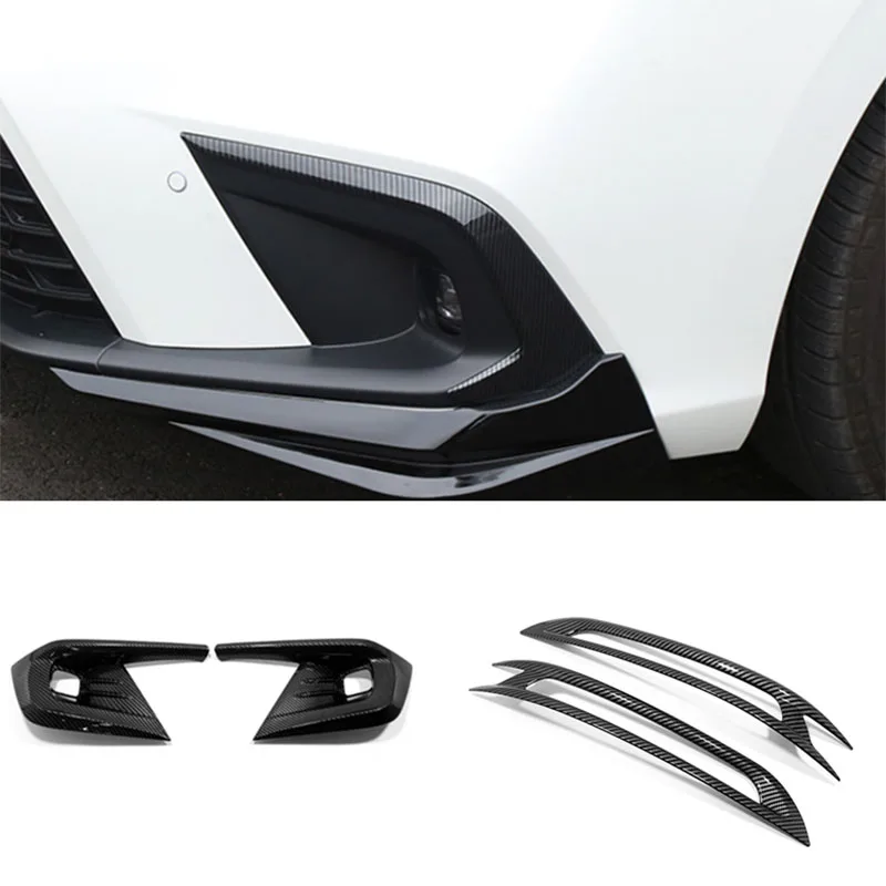 Car Front Rear Bumper Fog Light Lamp Cover Garnish Shell For Honda 11th Gen Civic 2022 2021 Carbon Fiber Trim Accessories