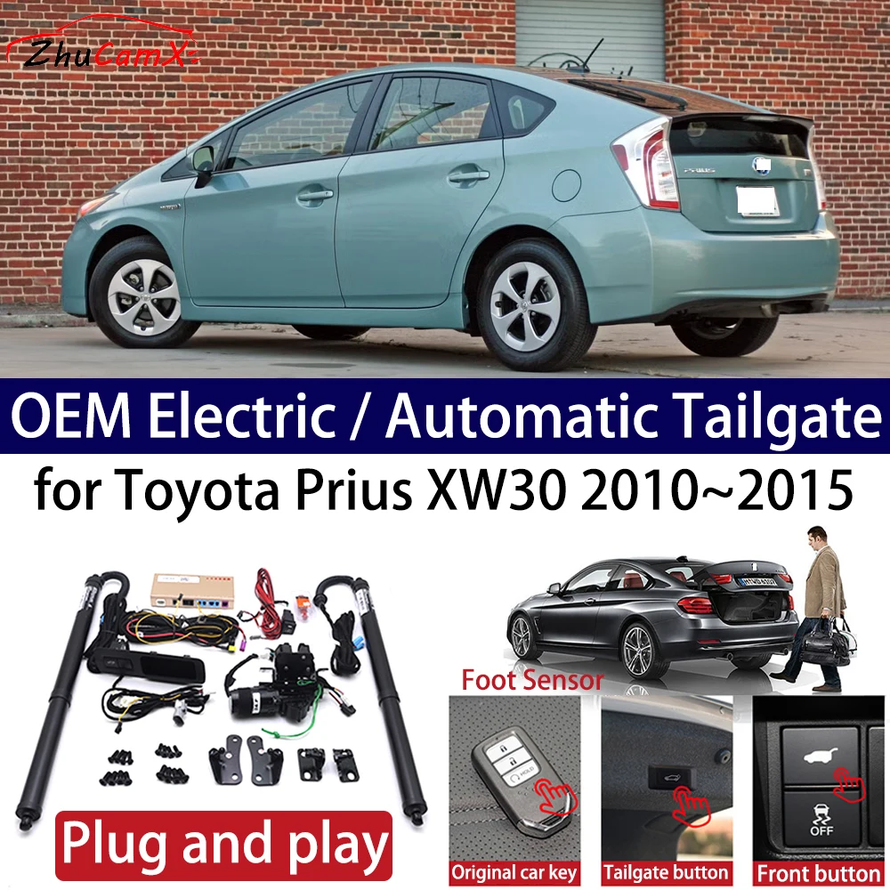 

ZhuCamX for Toyota Prius XW30 2010~2015 Car OEM Power Electric Automatic One-Click Smart Liftgate Tail Gate Support Opener