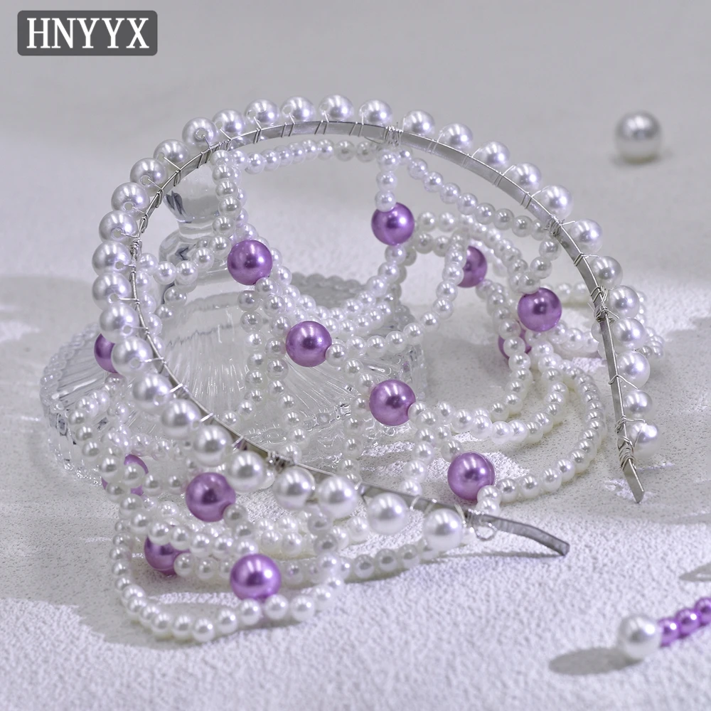 YouLaPan ブライダルウェディングヘッドバンド手作りビーズ織りエレガントなレディースブライドメイド宴会ダンスパーティー髪飾り YXA221