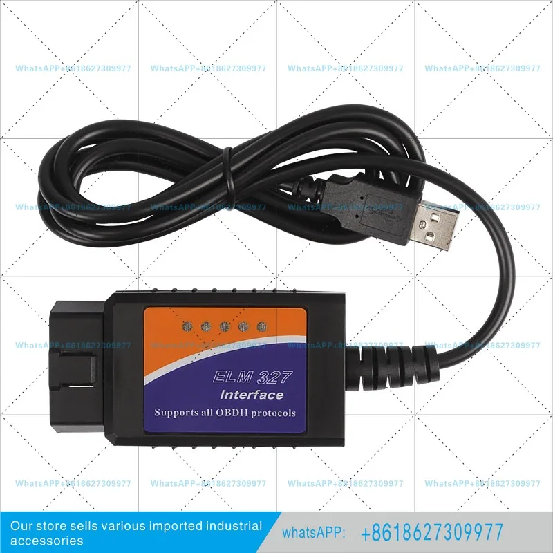 Диагностический кабель OBD2 ELM327 USB OBDII V1.5 для автомобильного компьютера, полная английская версия, экспортная модель для зарубежных рынков