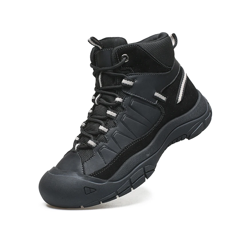 

High Quality Men's Sneakers Waterproof Leather Hiking Shoes Anti-slip Outdoor Mountain Climbing Shoes Casual Working Men Boots