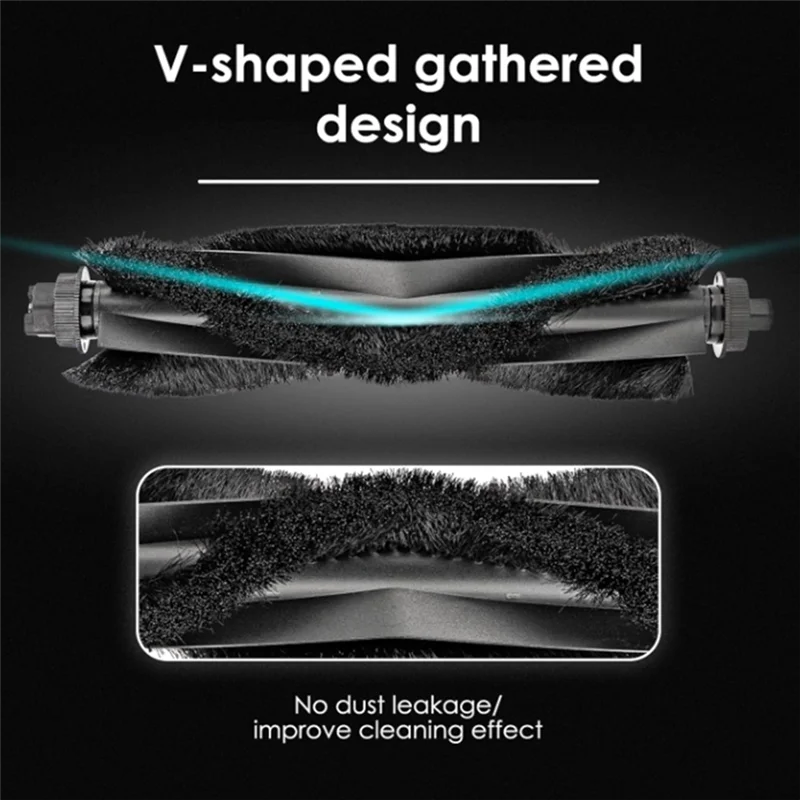 Abkr-durável 2 pçs escova de rolo para eufy l60/l60 híbrido/l60 ses/l50 ses/l50/omni c20 robô vácuo auto esvaziamento robô vácuo