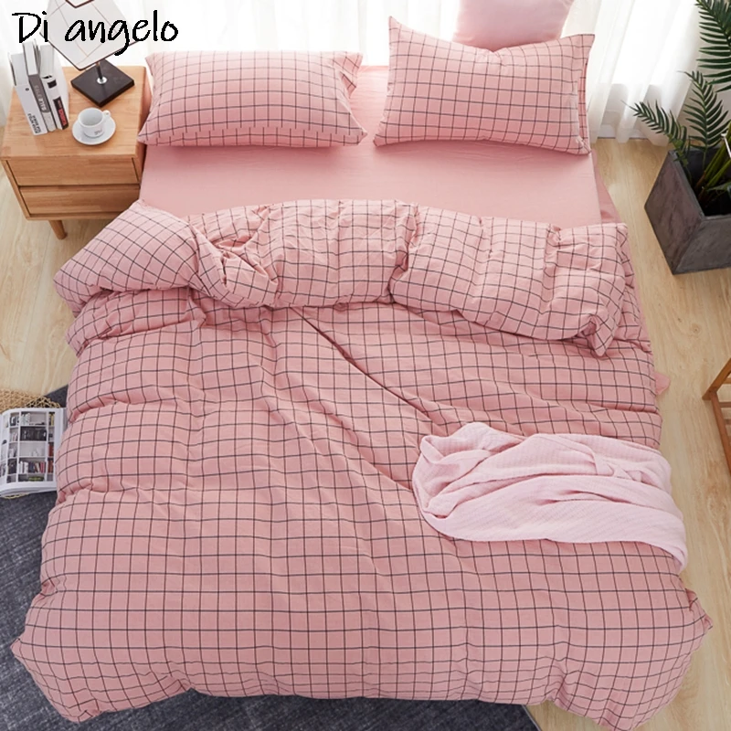 New Cotton Bedding 1Pcs Plaid Stripes Quilt Cover Bedclothes Duvet Cover Quilt Cover Comforter Cover Queen King Size #s