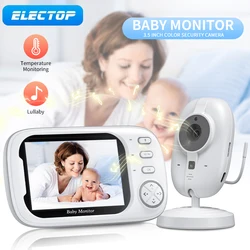 ELECTOP 3.5 inch Wireless Video Baby Monitor Night Vision Temperature Monitoring Video Intercom Smart Home Security Protection