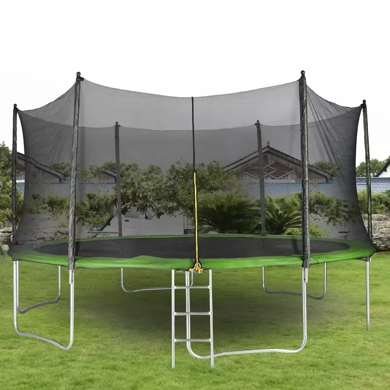 

High Quality Safe Blue Trampoline With Mesh Edge 450kg Capacity For Outdoor Use Stable Durable