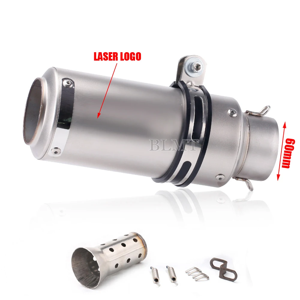 Universele 51/60mm motorfiets sc uitlaat inox uitlaat koolstofvezel uitlaat met DB Killer voor z900 R3 R25 MT07 MT09 R1 Z400 Z650